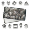 30Pcs Mini Cookie Cutters Set,Small Stainless Steel Cookie Cutters, Ten