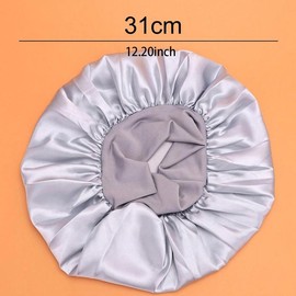 Solid Color Elastic Sleeping Bonnet, Soft Silk Satin Sleeping Bonnet Suitable for Curly and Braided Hair, Heatless Styling Tools for Women & Men