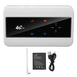4G LTE MIFI Router with Antenna 10 Users Sharing 150MBPS Plug in Card Mobile WiFi Hotspot Wireless Network Router for Europe Asia White
