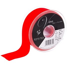 Berisfords Velvet Ribbon, Red, 10.2 x 4.5 x 10.2 cm