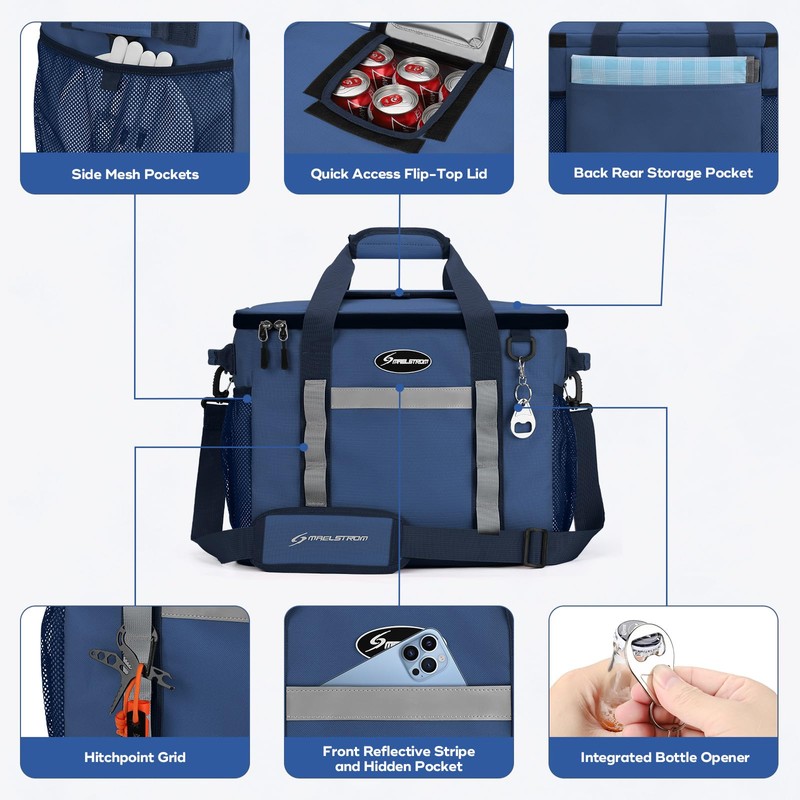 Maelstrom Soft Cooler Bag, Collapsible Leakproof Cooler for 35 Cans