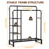 Double Rods Clothes Rack Clothing Rack with 4 Tier Storage