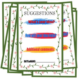Suggestion Cards Comment Cards Suggestion Slips Complaint Card,4 x 6 Inches Suggestion Box Card for Customer Complaints, Business Employees, Restaurant Blank Refill Paper (50 Pack)
