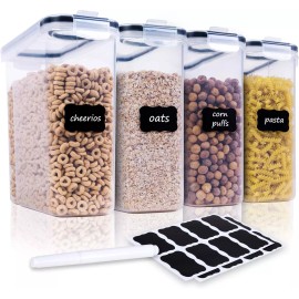 FOOYOO Cereal Containers Storage Set - 4 Piece Airtight Large Dry Food Storage Containe