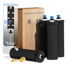 JOYPUR Black Purification Elements,Replacement Filters for ProOne® and Berkey® Filters,ProOne® Big+ or Berkey® Big Countertop Gravity Water Filter System and Purewell System (4 Pack)