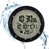 Waterproof Wall Clock for Shower, Indoor Wall Clock with Suction