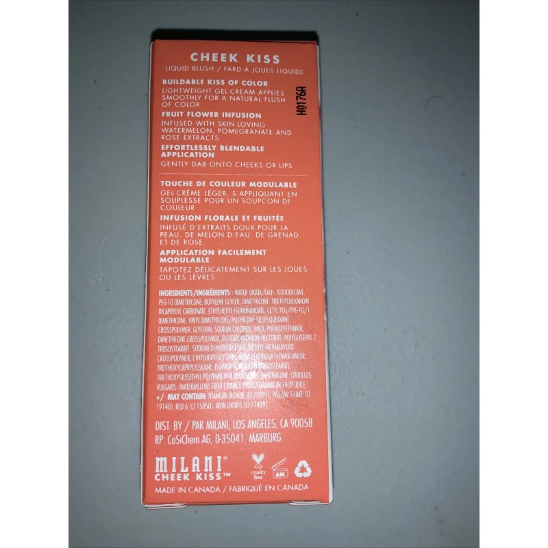 NEW in BOX Milani Cheek Kiss Liquid Blush 0.37oz/10.8mL. CHEEKY