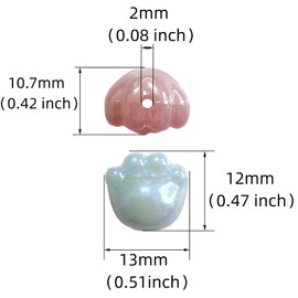 Xeahung 120PCS Dog Paw Print Spacer Beads Acrylic Dog Paw Print Beads for Jewelry Making Cat Dog Paw Beads for Crafts Bracelets Beading Birthday Gifts (Medium, Multicolor)