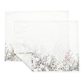 Style Decor W2805010 Placemat, 100% Cotton, Set of 2, Washable, Fabric, 13.8 x 17.3 inches (35 x 44 cm), Standard, Floral Garden