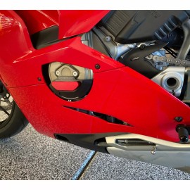 Woodcraft Racing DUCATI 2018-24 PANIGALE V4 R S WOODCRAFT LHS STATOR COVER PROTECTOR - RED PLATE