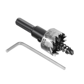 Kozelo 1pcs Hole Saw - [22.5mm] HSS (High Speed Steel) 4341 Drill Bit Hole Cutter for Stainless Steel Aluminum Metal Wood Plastic Use, Triangular Shank