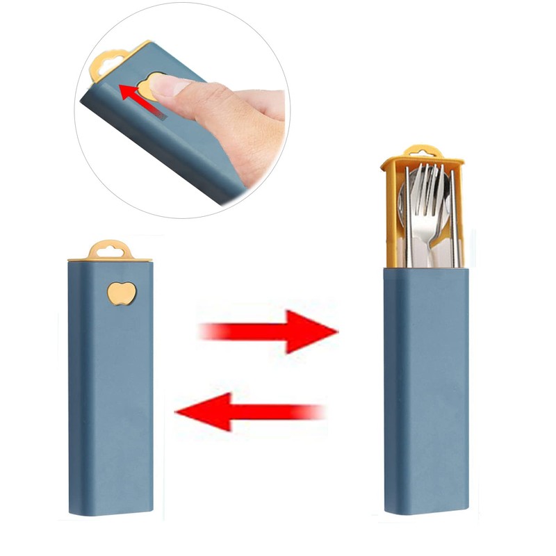 YQkangzhu Portable Cutlery Set, Chopsticks Spoon Fork with Case Utensils