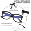 JM 3 Pack Fashion Reading Glasses for Women Blue Light