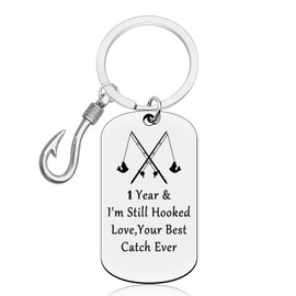 1 Year Anniversary Wedding Gift for Him Her 1st Anniversary Keychain for Husband Wife One Year Anniversary Boyfriend Gifts 1st Wedding Gift Happy Paper Anniversary Jewelry for Boyfriend Girlfriend