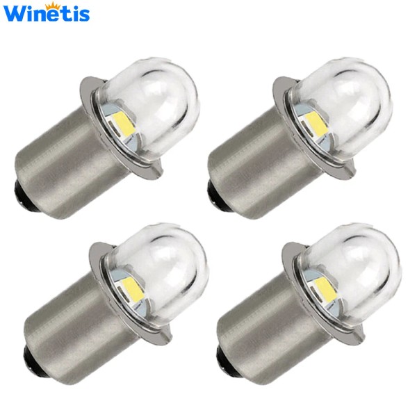 Winetis (4) 18v Volt LED Flashlight Replacement Xenon Bulb for