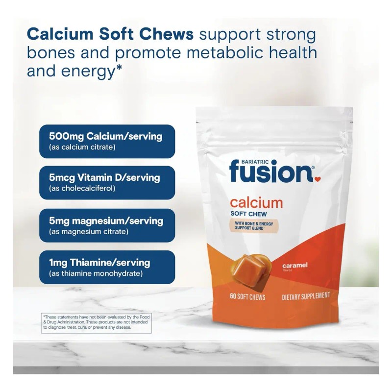 Bariatric Fusion Soft Chews Vitamina D Calcio Sabor Caramelo 60