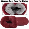 GURGER Felt House Boots Women's Plush Lined High Slippers Size