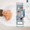 Premium Bamboo Bathtub Caddy Tray - Bath Tray - Bath