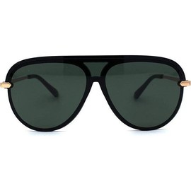 Retro Sunglasses Men's Women's Fashion Shades Pilot Style Black Gold Accents New