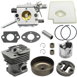 Anxingo 4119 120 0602 Cylinder Piston Kit (38mm), Replacement for Stihl FS160 FS220 FS280 FS220K FS280K FS290 HTA 65 HTA 85, Replaces 4119 160 290 4119 160 2001