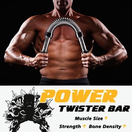INNOLIFE Power Twister Bar, Upper Body Exercise Equipment for Chest Workout, Shoulder, Forearm, Bicep and Arm Strengthening Workout Equipment (40, Kilograms)