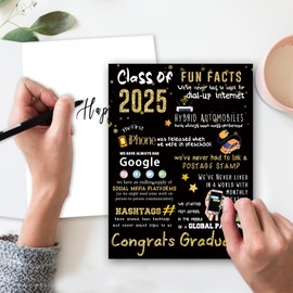 LiuuLi LiuuLi Big 2025 Graduation or Congratulations Card, Graduation Party Decorations for Her Him, Large Graduation Card for Men Women, Graduation Gifts Friends