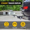 Nilight Straight Trailer Coupler with Security Latch&Chain for 2-Inch Hitch