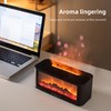 Fireplace Flame Air Diffuser Humidifier,7 Colors Aromatherapy Essential Oil Diffuser,Desktop