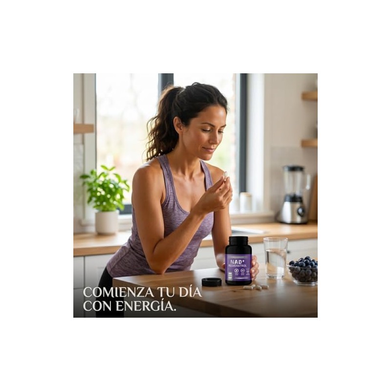 Suplemento Alimenticio NAD+ con Resveratrol | 60 Cápsulas de 500