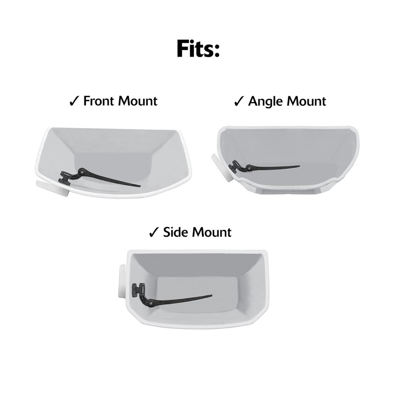 Korky Toilet Handle, White - Metal Handle - Tank Lever