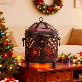 Dicimi Wax Melting Heater, 4-in-1 Fireplace Wax Heater, Fragrance Wax Heater (Without Aromatherapy Wax, Essential Oil), for Home Office Bedroom Aromatherapy Present and Decorations (Copper Coins)