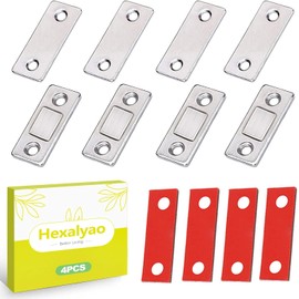 Paquete de 4 cierres magnéticos para gabinete, autoadhesivos, ultrafinos, para puerta de gabinete, armarios de cocina, armarios, cajones, accesorios universales para muebles