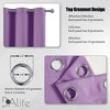 DUALIFE Blackout Solid Curtains for Kids Room Purple Window Treatment