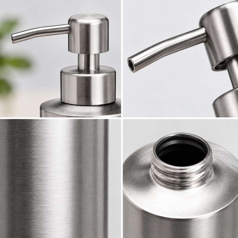 Countertop Soap Dispenser for Kitchen & Bathroom – Metal Pump