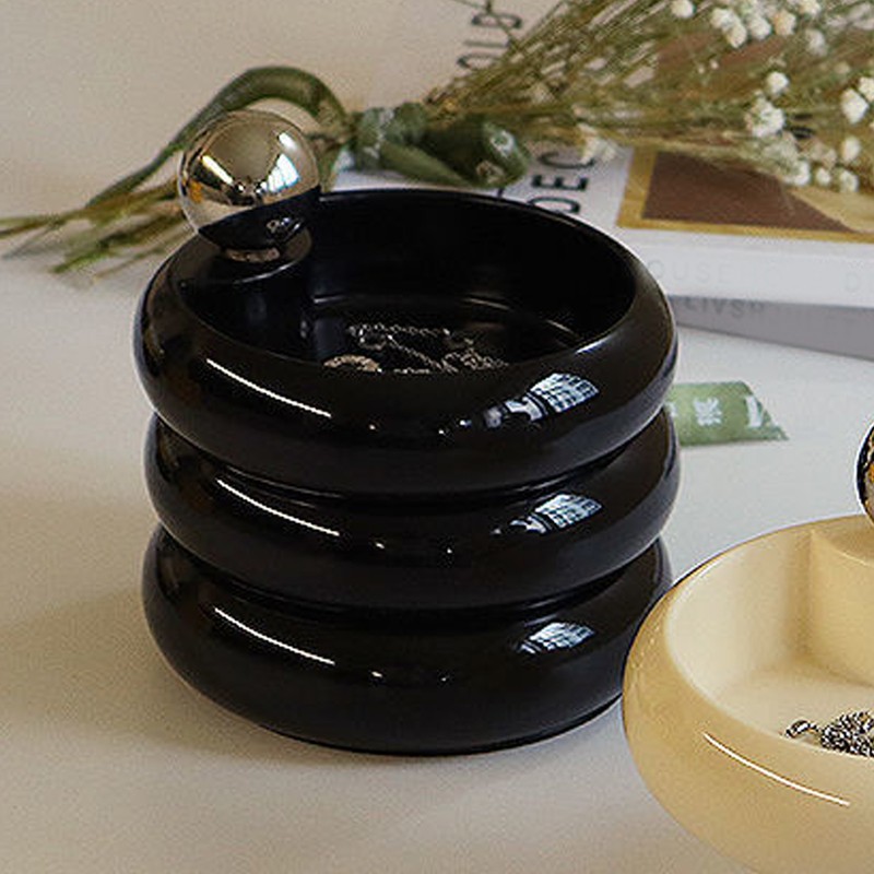 Rotating Jewelry Storage Box Melamine Multifunctional Multi Layer Jewelry Organizer