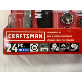 CRAFTSMAN SOCKET SET NANO METRIC 3/8 DRIVE 24 PC SET CMMT12011