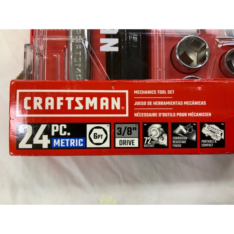 CRAFTSMAN SOCKET SET NANO METRIC 3/8 DRIVE 24 PC SET