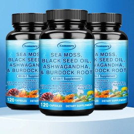 xemenry Sea Moss, Black Seed Oil,Ashwagandh - Three bottle-Best choice