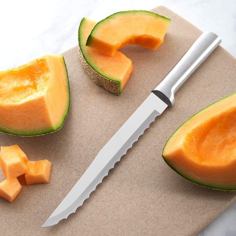 RADA Cutlery Serrated Slicer Knife (R138), 7" Stainless Steel Hollow