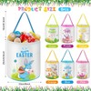 Capoda 6 Pcs Easter Bunny Basket Bags Canvas Rabbit Easter