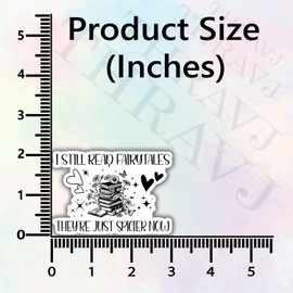 (3Pcs) I Still Read Fairytales They're Just Spicier Now Humorous Quotes Vinyl Stickers Durable for Laptops Water Bottles Phones Tumblers Notebooks Cars Mugs Size 2.1 x 3 Inch