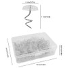 Clear Heads Twist Pins,50 PCS Bed Skirt Pins Plastic Slip