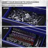 Magnetic Socket Holder Organizer Set: 9-Piece Detachable 1/4, 3/8, 1/2