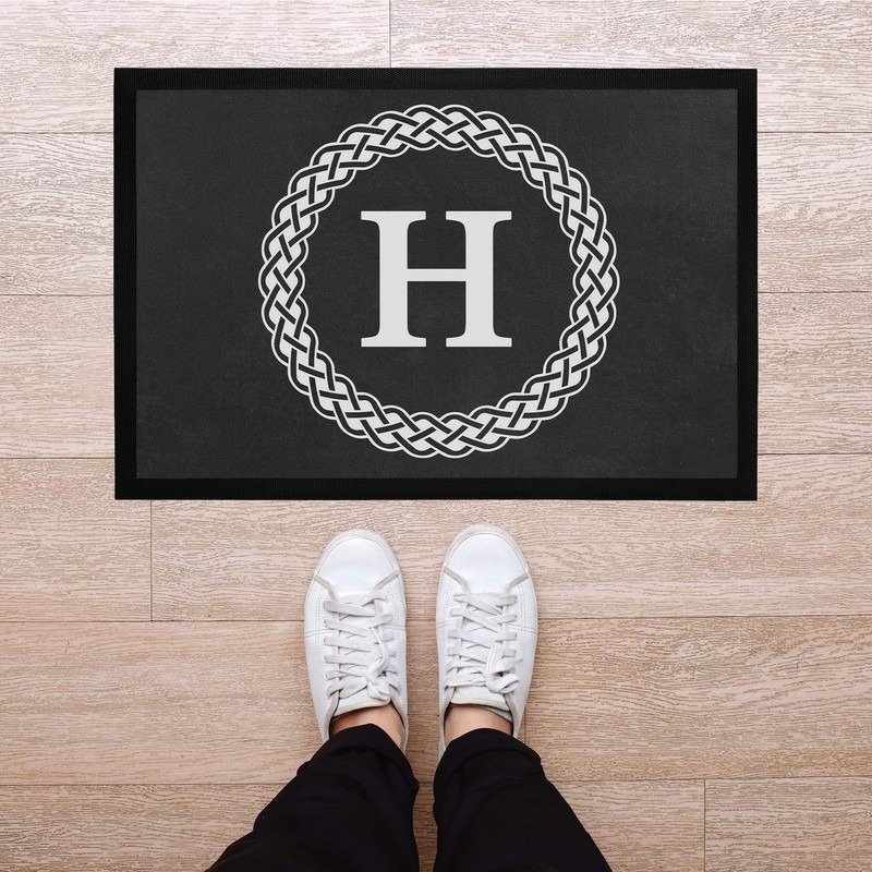 SpecialMe® Doormat Initial Letter Monogram Door Mat Family Married Couples