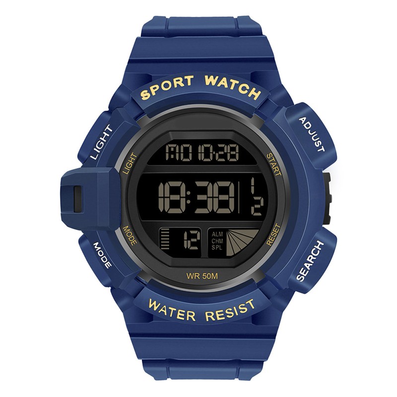 Sport Digital Watch Multifunction 50m Waterproof Single Show Movement for
