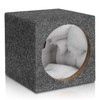 Facmogu 10in Gray Carpet Unloaded Box, Vented Speaker Enclosure with