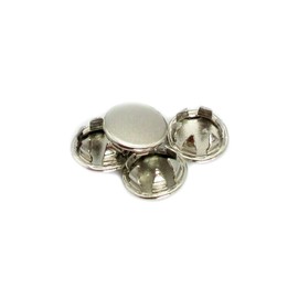 4 Pack 3/8" Metal Hole Plugs - Nickel Plated Steel Round Tubing End Caps (3/8")