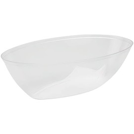 Maryland Crystal Clear Polystyrene Oval Salad Bowl (12") 1 Pc. - Elegant & Durable Crystalware, Perfect for Entertaining, Dinner Parties, Events, & Family Gatherings