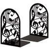 BEUNITONE Musical Metal Book Ends Non-Skid Black Unique Bookend Decorative