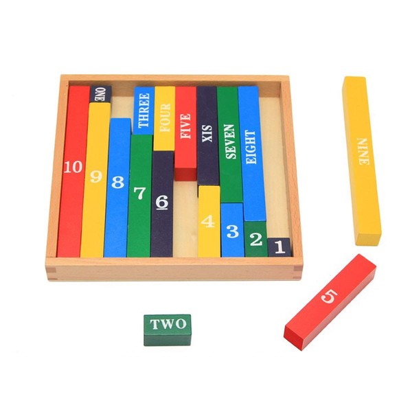 Mfumyy Montessori Math Materials for Preschool,Wood Small Numerical Rods,Educational Counting